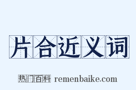 片合近义词是什么意思的图片